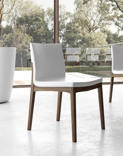 Modloft Dining Chair Enna Italian-Made Eco Pelle Leather Dining Chair (Set of 2) - Available in 2 Colours