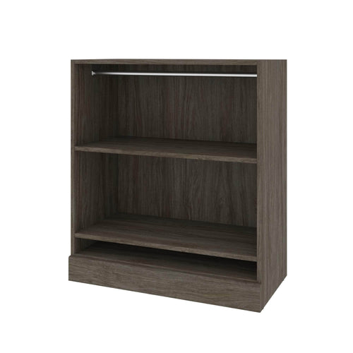 Modubox Bookcase Walnut Grey Versatile Low Storage Unit With Rod - Available in 2 Colours