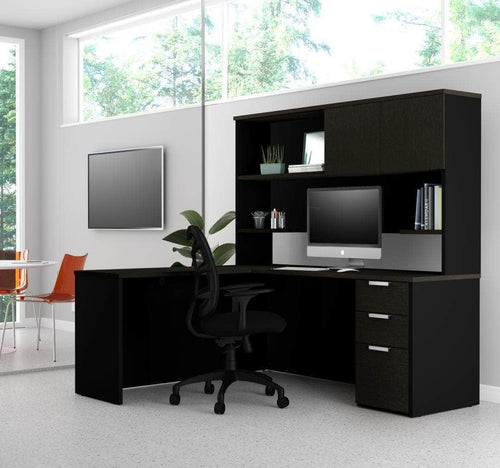 Modubox Desk Pro-Concept Plus L-Shaped Desk with Pedestal and Hutch - Available in 2 Colours