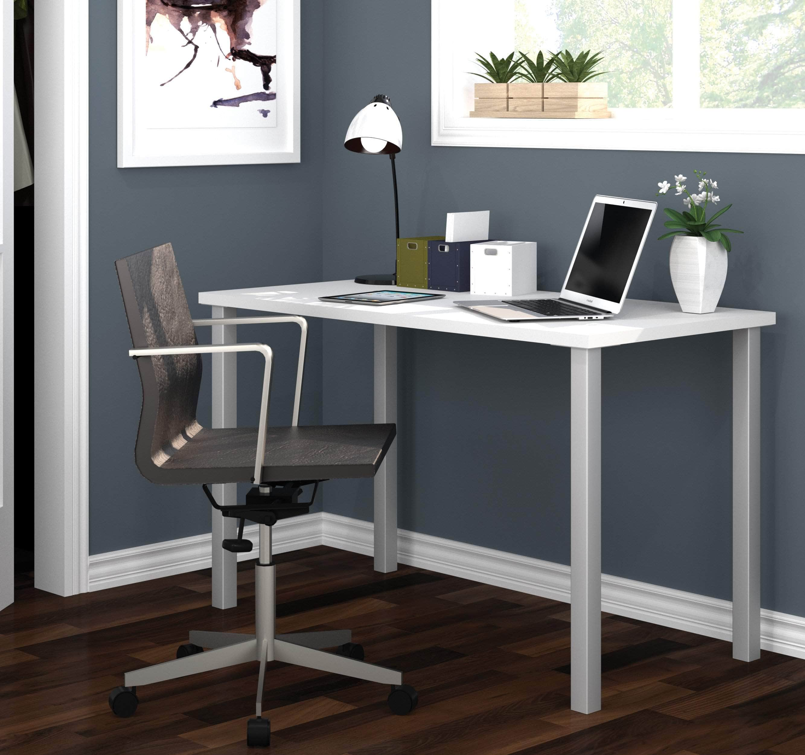 Universel 24“ x 48“ Table Desk with Square Metal Legs - Available in 7  Colours