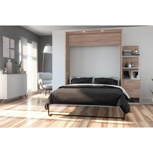 Modubox Murphy Wall Bed Cielo Queen Murphy Wall Bed with Storage Cabinet (85W) - Available in 2 Colours