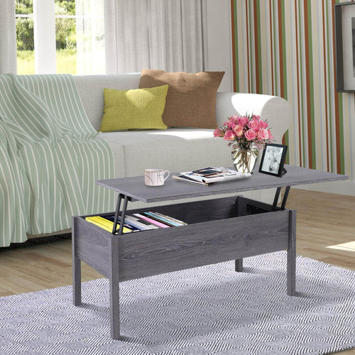 Pending - Aosom Coffee Table 39" Modern Lift Top Coffee Table Storage Shelf with Storage Compartment - Available in 2 Colours