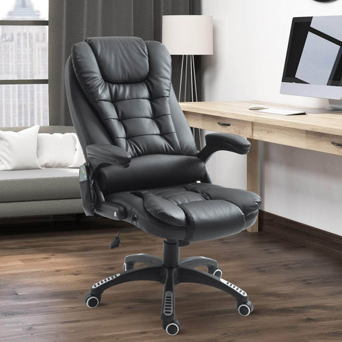 Pending - Aosom Office Chair Heated Massage Executive Office Chair High Back Swivel Leather Adjustable Vibrating Furniture - Available in 4 Colours