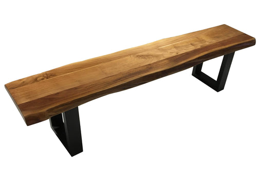 Pending - Corcoran Bench ZZZZX No Pics - Live Edge Acacia Bench L 84" - Available with 6 Leg Styles