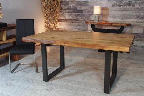 Corcoran Table Extendable Live Edge Acacia Table L 64" (96") - Available with 6 Leg Styles