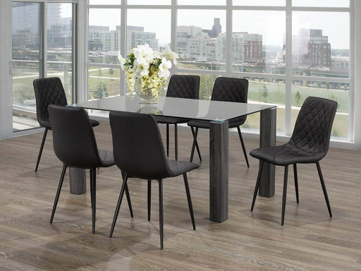 Pending - IFDC Black 7 Piece Dining Set - Available in 2 Colours