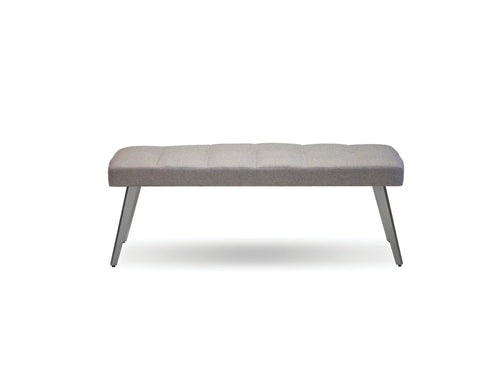 Mobital Bench Light Grey Brock Bench Light Grey Fabric With Brushed Stainless Steel