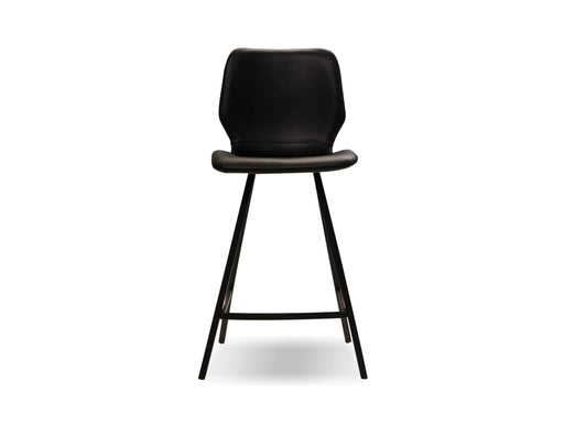 Mobital Counter Stool Black Bernadette Counter Stool Black Leatherette With Black Powder Coated Legs Set Of 2