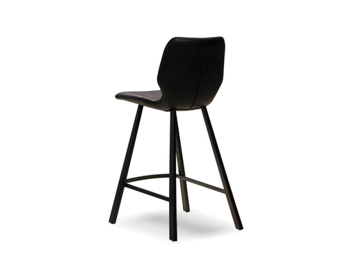 Mobital Counter Stool Black Bernadette Counter Stool Black Leatherette With Black Powder Coated Legs Set Of 2