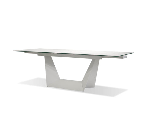  Mobital Origami 98.5" Long Extending Dining Table with Carerra Ceramic Top