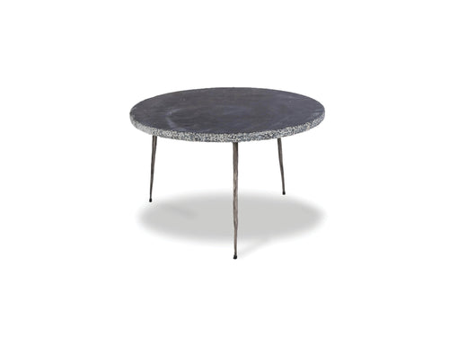 Mobital Kaii 13" Low End Table with Distressed Forged Black Iron Legs 