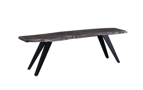 Pending - Primo International Dining Bench Wexford Wood Dining Bench, Grey Wood In Grey/Black