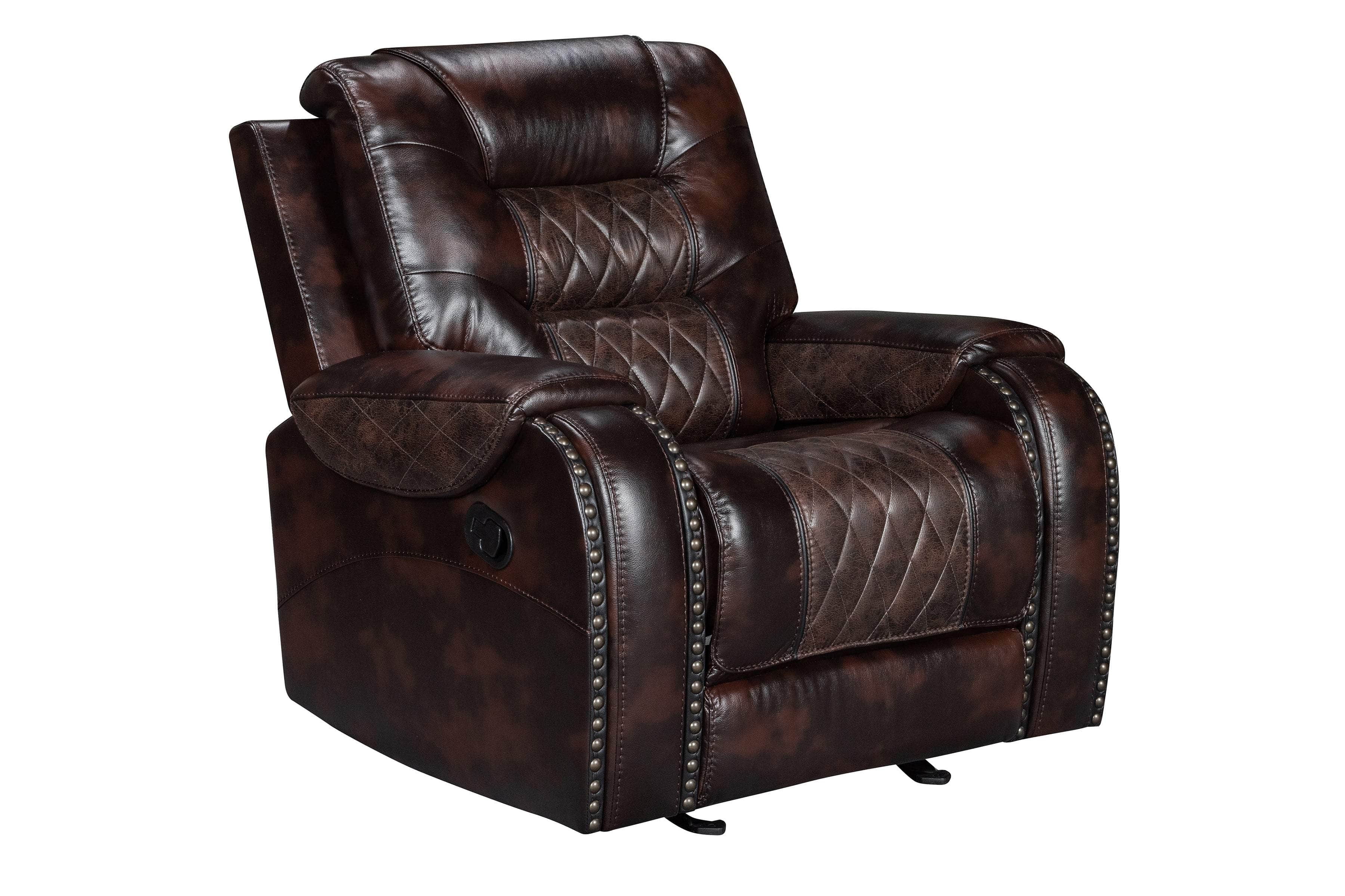 Levoluxe Aveon 38.5 Pillow Top Arm Reclining Chair in Leather