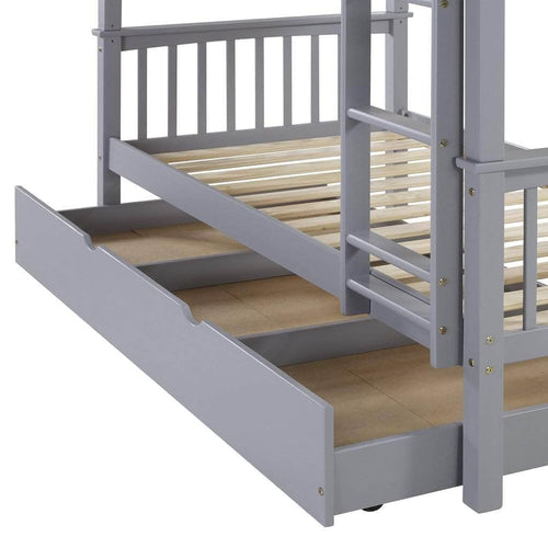 Pending - Walker Edison Bed Solid Wood Twin Trundle Bed - Available in 3 Colours