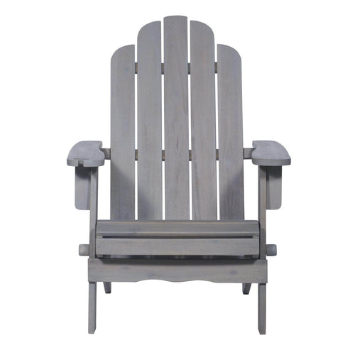 Pending - Walker Edison Chair Patio Wood Adirondack Chair in Gray Wash