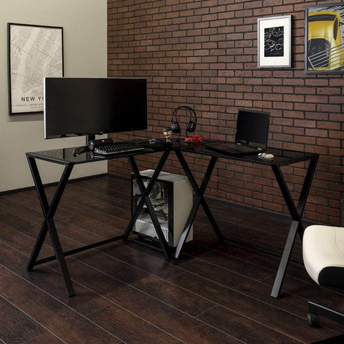 Pending - Walker Edison Desk 51" Modern Corner Computer Desk - Black