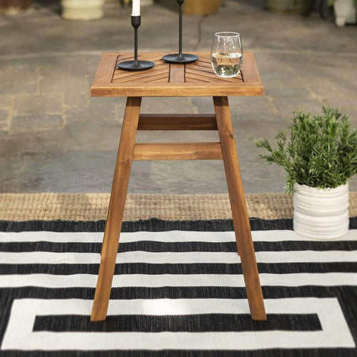 Pending - Walker Edison Side Table Patio Wood Side Table - Available in 2 Colours