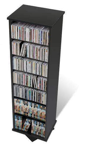 Prepac Multimedia Storage Black Two Sided Spinning Tower - Multiple Options Available