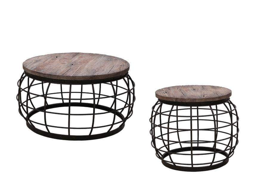 Primo Contemporary Coffee Table and End Table Set (Antique Grey)