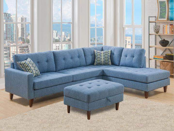 baby blue sectional sofa
