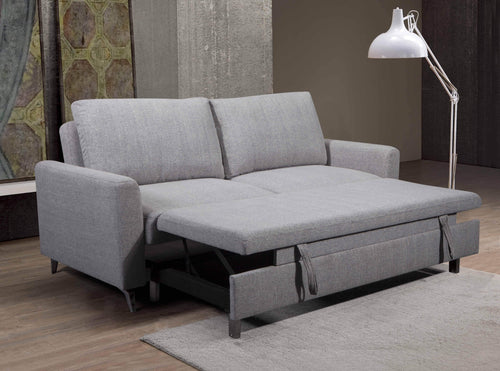 Primo International Sleeper Loveseat Kensington Sleeper Sofa Bed Loveseat in Solis Grey