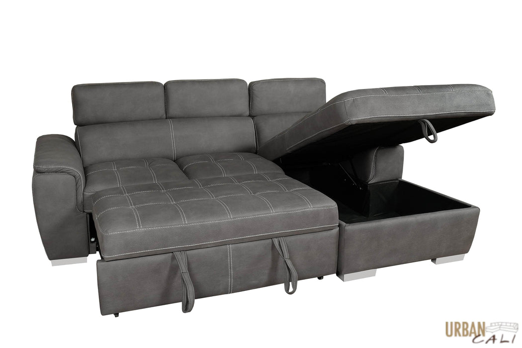 fremont sleeper sectional sofa bed loveseat with storage chaise