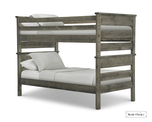 Rustic Classics Bunk Bed Laguna Twin over Twin Bunk Bed in Rustic Grey