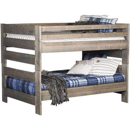 Rustic Classics Bunk Bed Pine Full over Full Bunk Bed in Rustic Grey