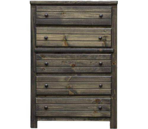 Rustic Classics Drawer Chest Pine 5 Drawer Chest in Rustic Grey