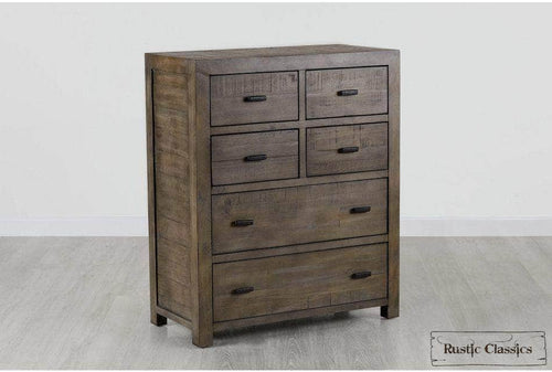 Rustic Classics Drawer Chest Whistler Reclaimed Wood 6 Drawer Chest in Grey