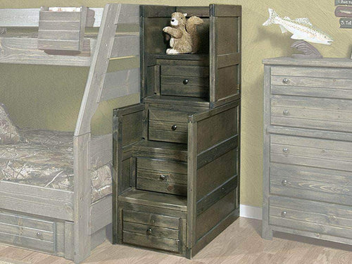 Rustic Classics Stairway Chest Pine Stairway Chest in Rustic Grey