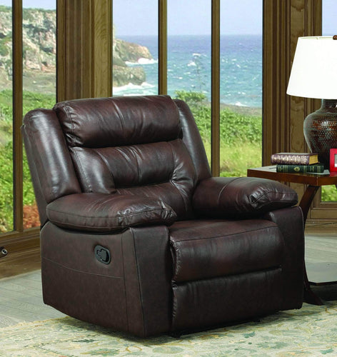 True Contemporary Leather Recliner Swass Brown leather Recliner Chair