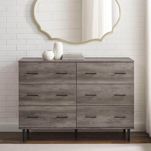 Walker Edison Buffet Modern Rustic Farmhouse Wood 6-Drawer Dresser - Available in 3 Colours