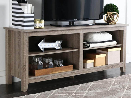 Walker Edison TV Stand Driftwood 58" Rustic Wood TV Stand - Available in 10 Colours