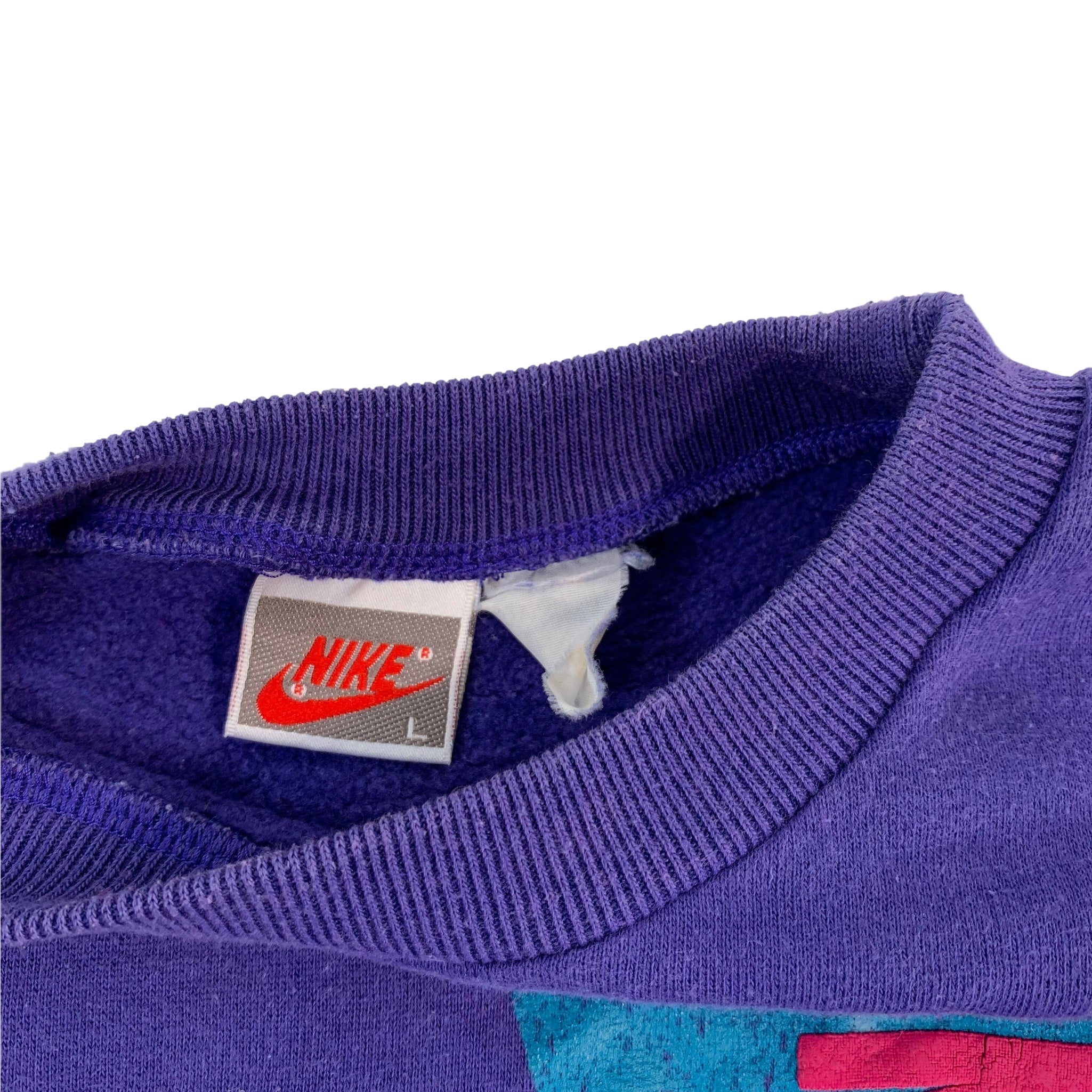 purple vintage nike sweatshirt