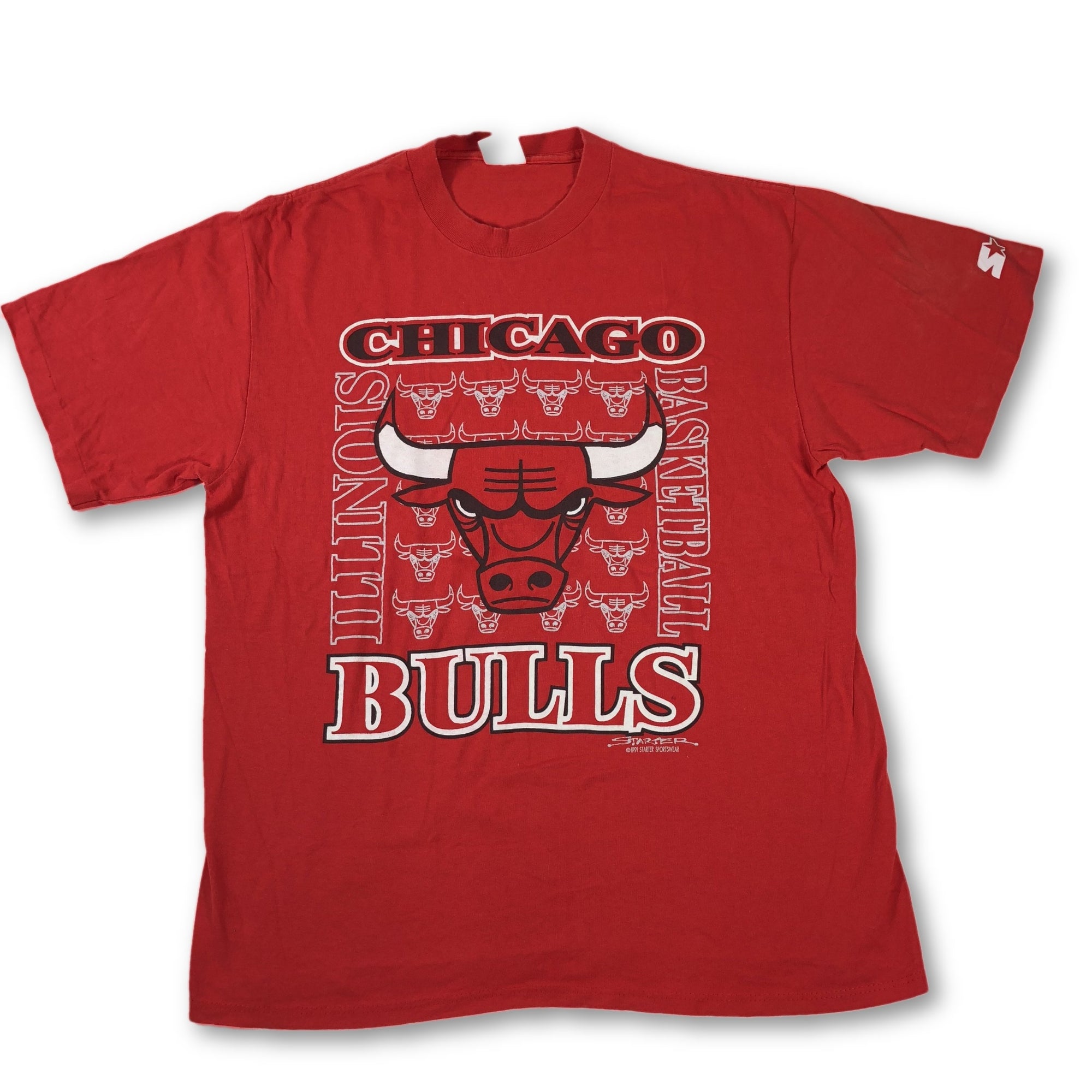 Chicago Bulls Throwback T-shirt Hardwood Classics Chicago Stags Red NBA