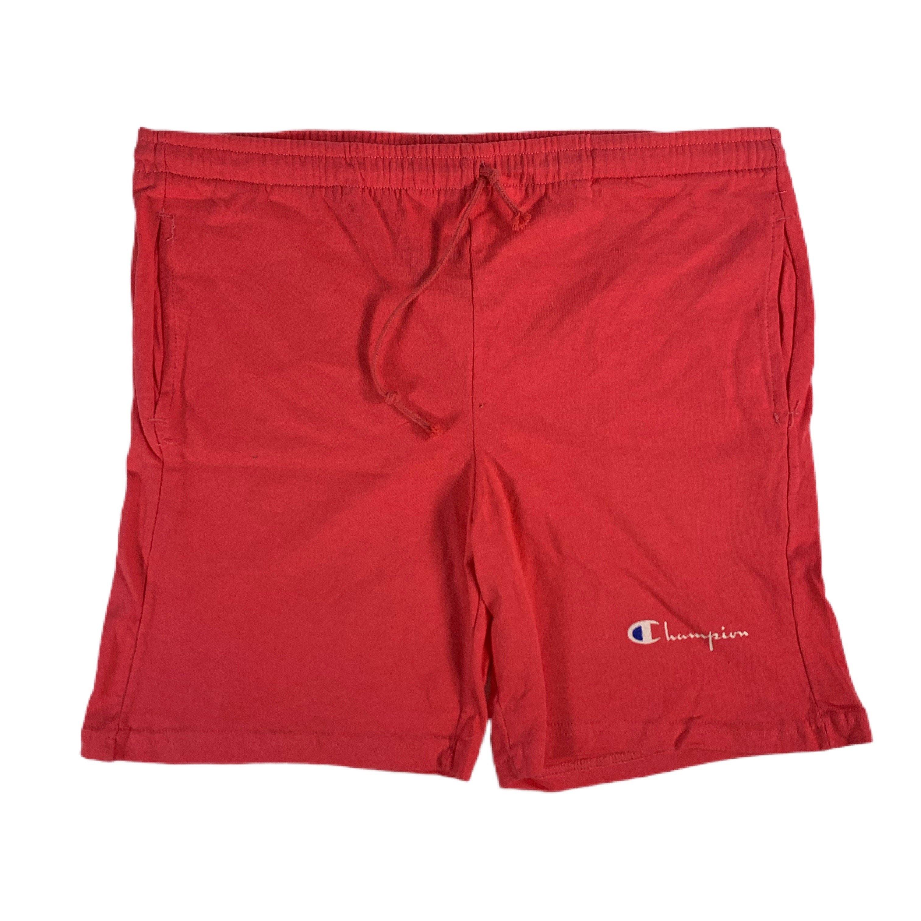 red champion sweat shorts