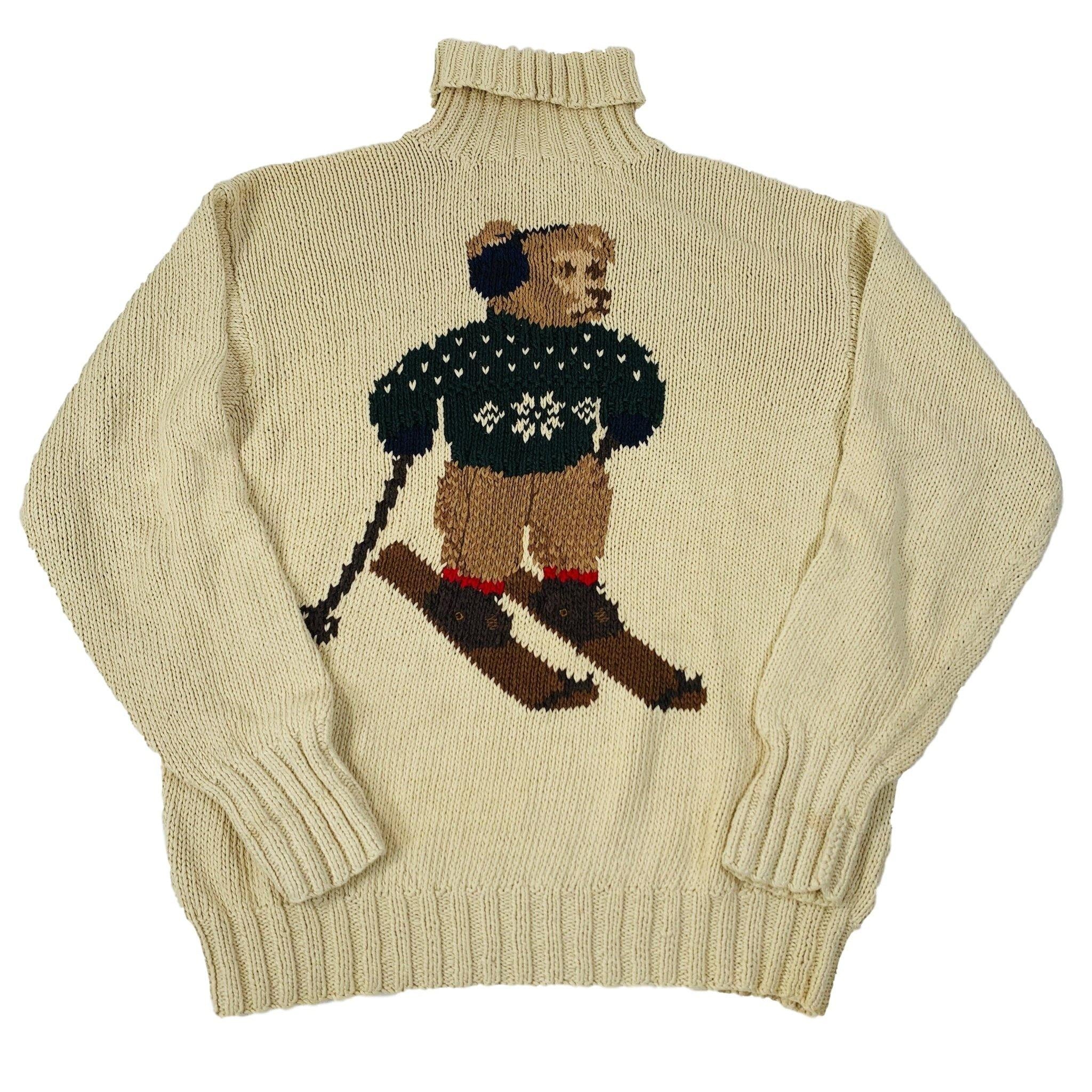 Vintage Polo Ralph Lauren Ski Bear Turtleneck Sweater Jointcustodydc