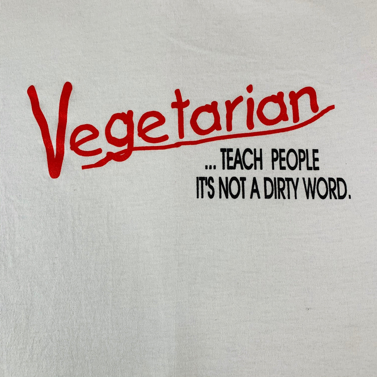 Vintage Vegetarian &quot;Not A Dirty Word&quot; T-Shirt - jointcustodydc