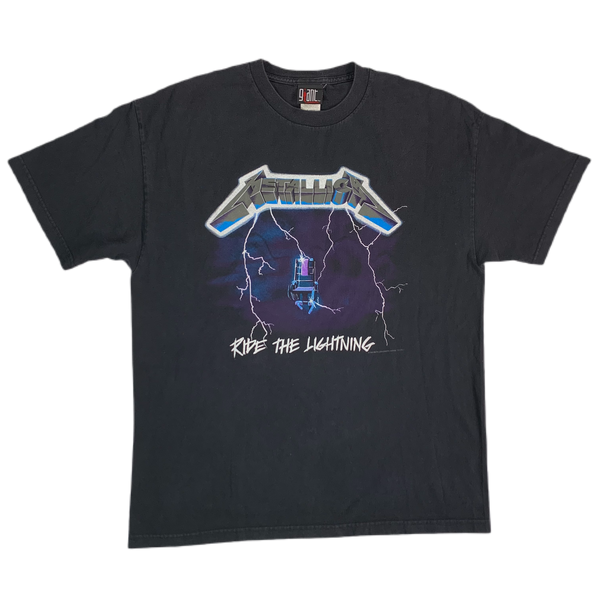 vintage metallica ride the lightning t shirt