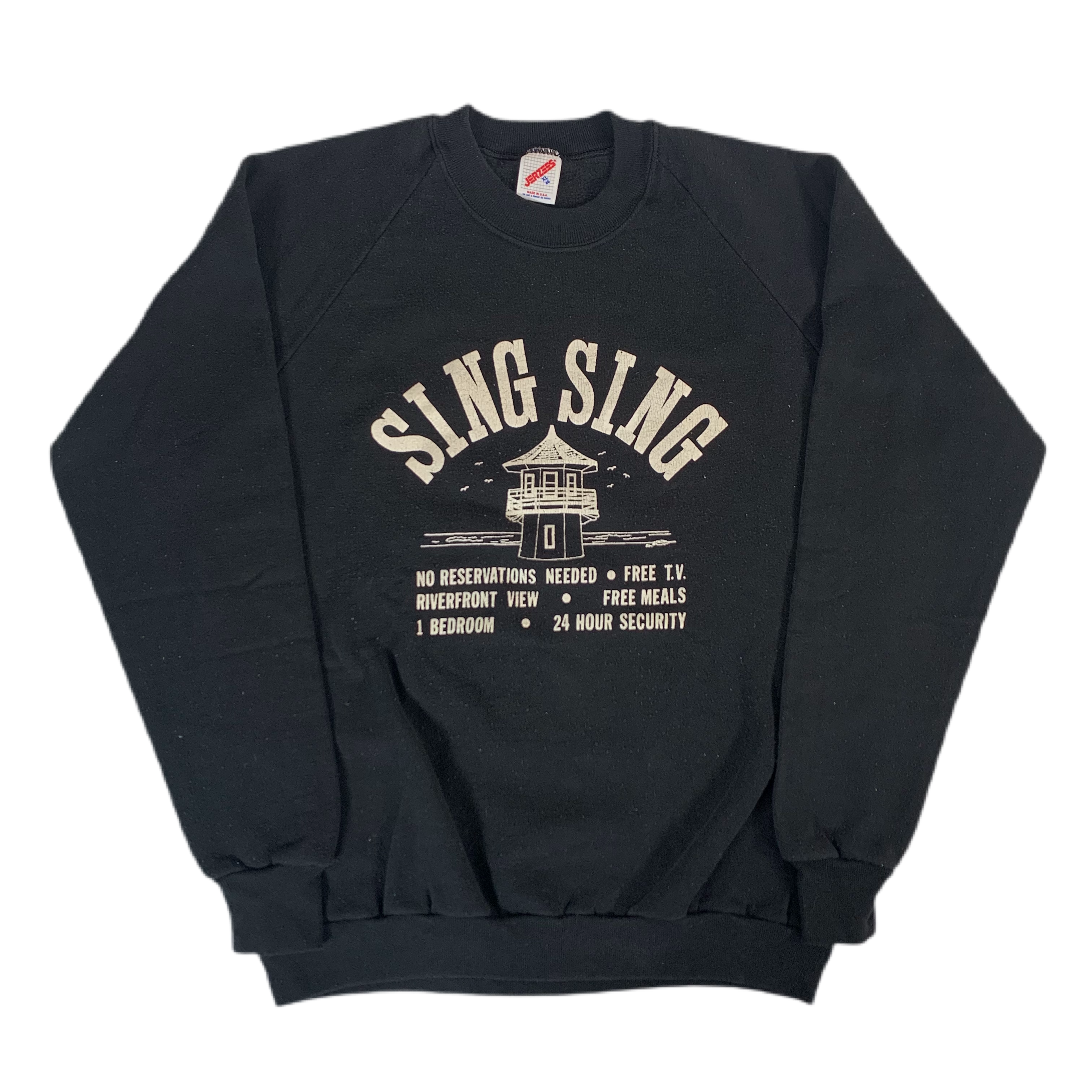 Vintage Sing Sing Prison No Reservations Needed Raglan Sweatshirt Jointcustodydc