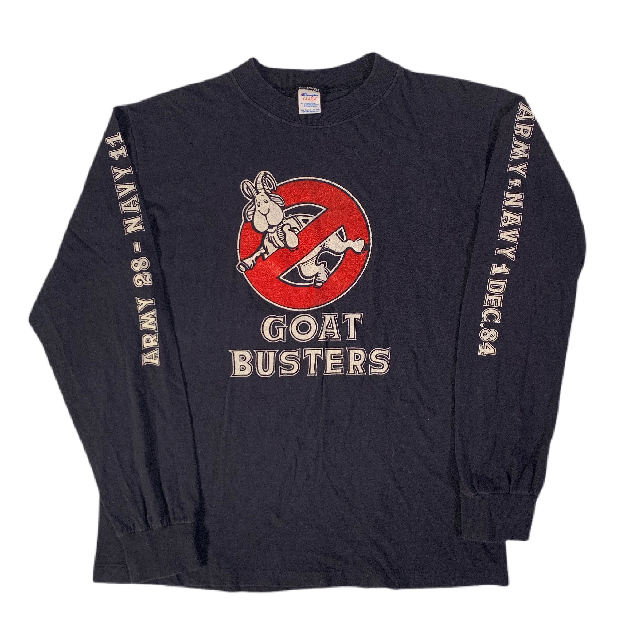 Hound G Bungalow Vintage Champion Army Navy "Goat Busters" Long Sleeve Shirt | jointcustodydc