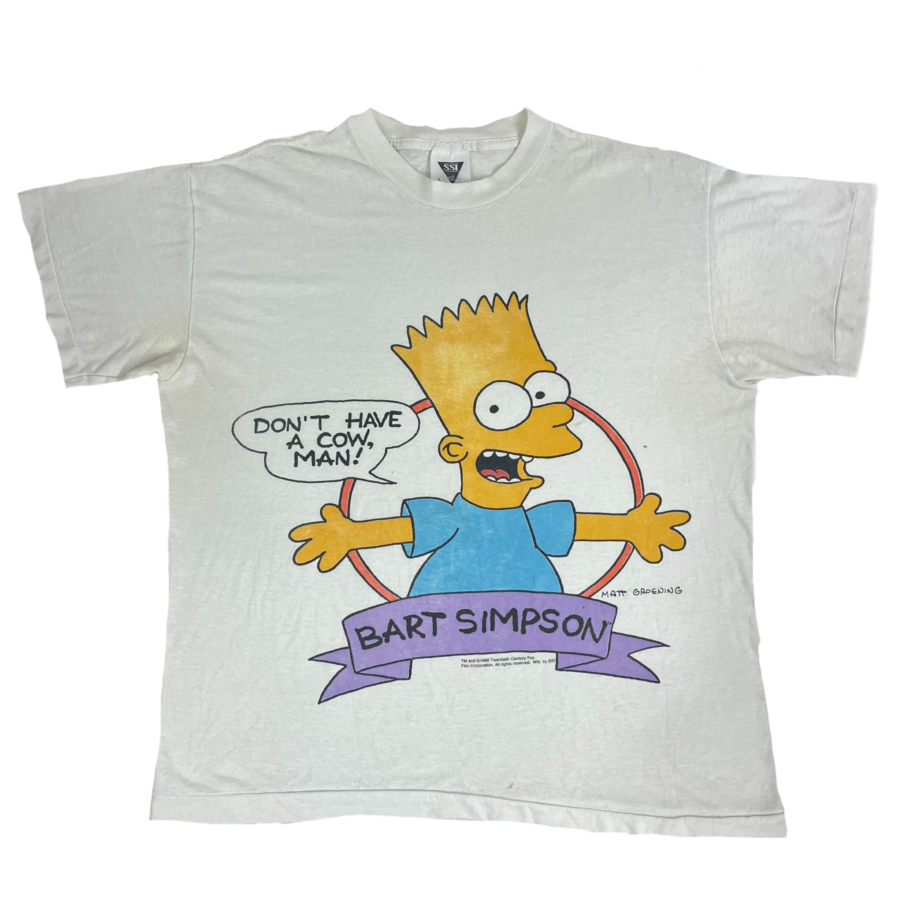 a tiempo Relativo farmacia Vintage Bart Simpson "Don't Have A Cow, Man!" T-Shirt | jointcustodydc