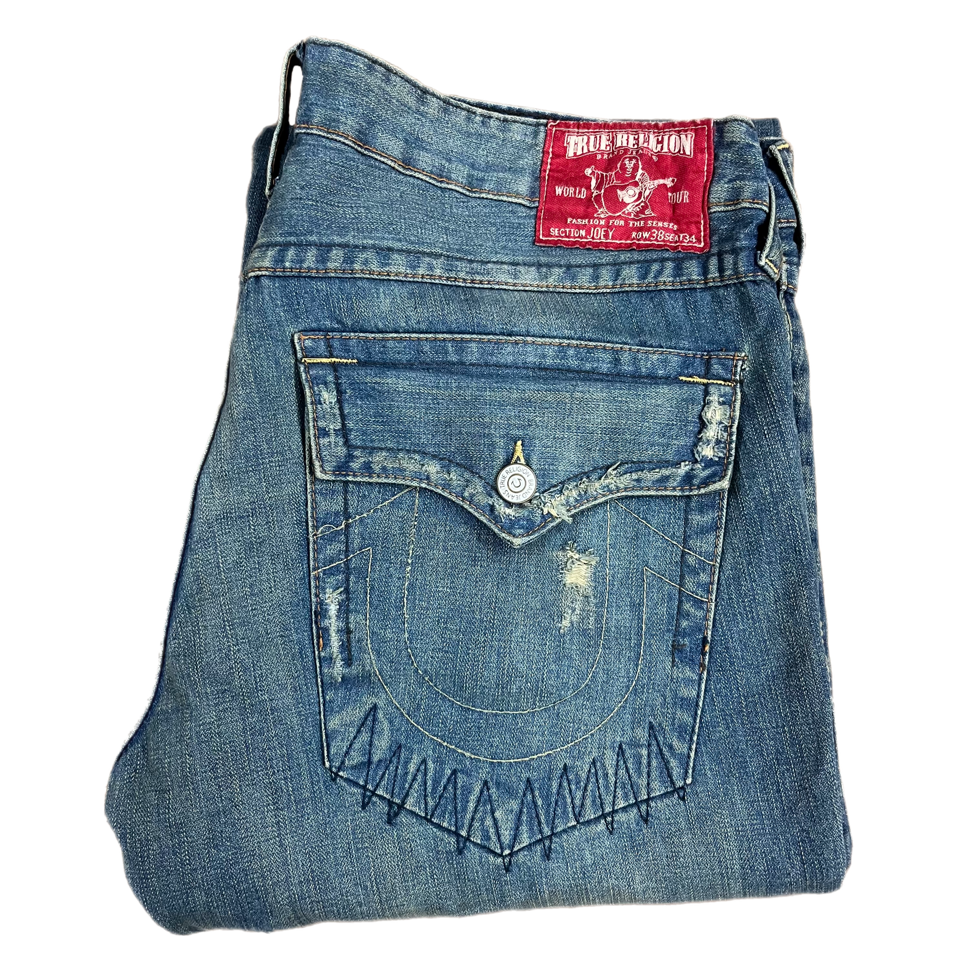 Vintage 90s True Religion light wash Bobby Super T baggy jeans