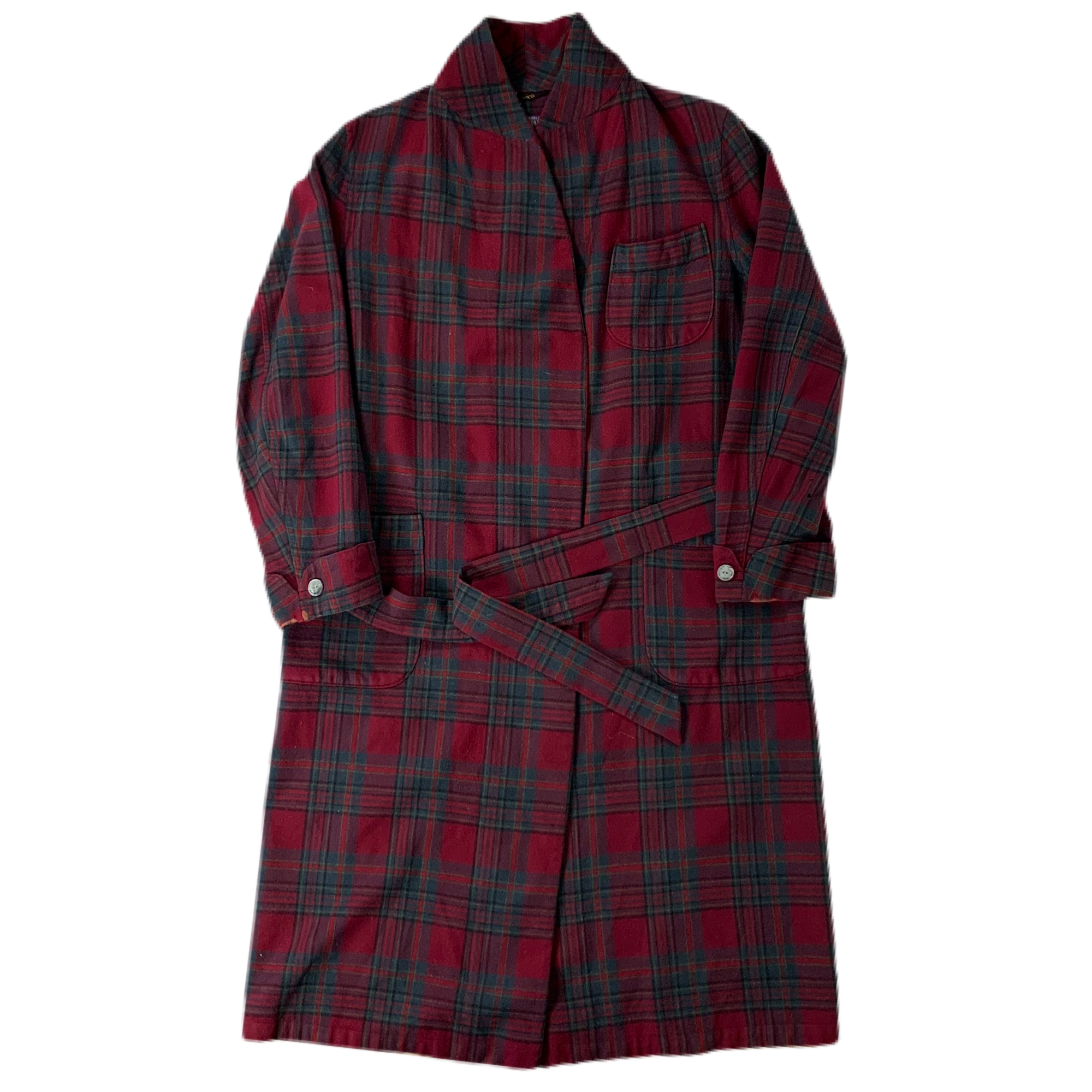 Gentleman's Cotton and Wool Blend Robe in Royal Stewart Tartan by Viye