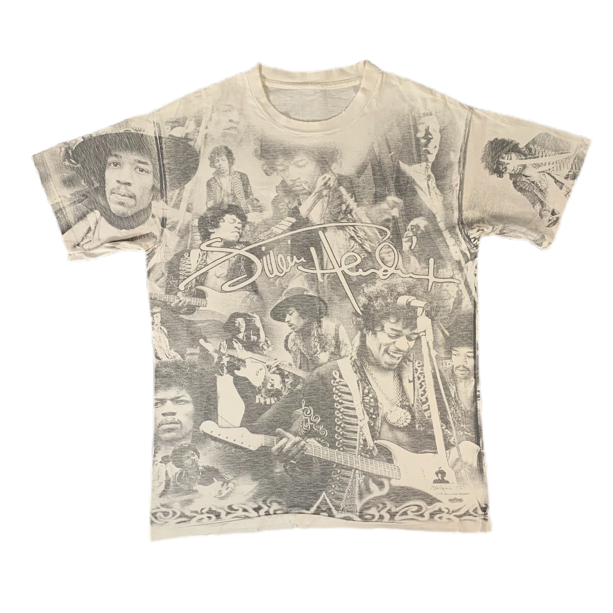 Verspreiding impliciet Reusachtig Vintage Jimi Hendrix "Authentic Hendrix" All Over Print T-Shirt -  jointcustodydc