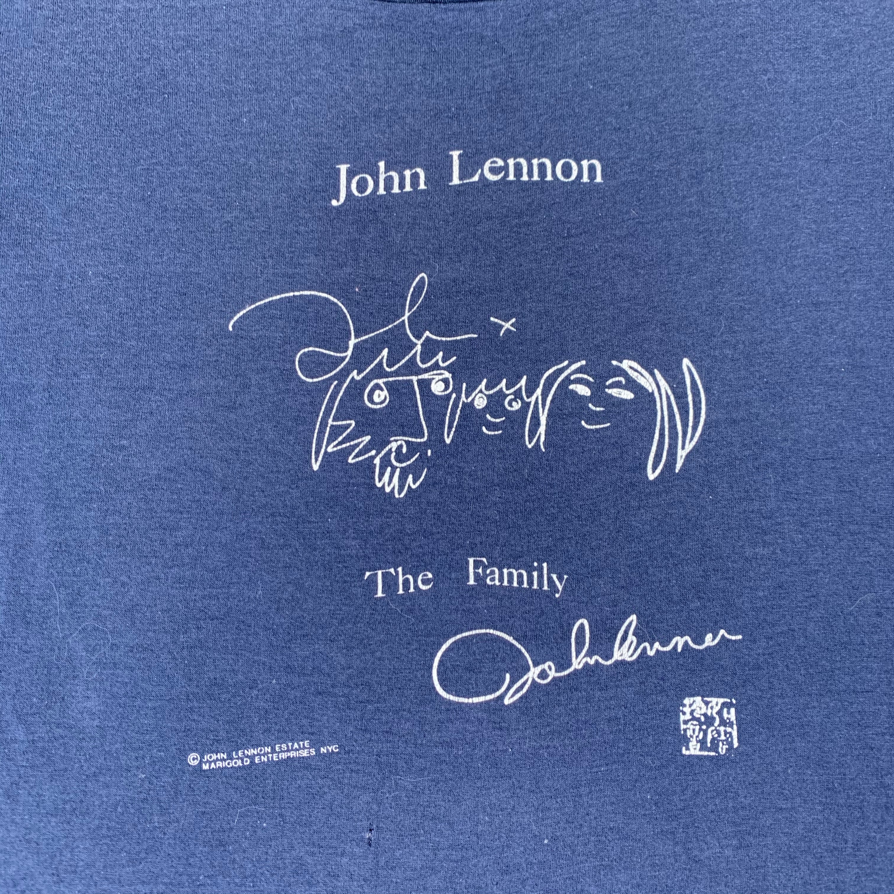 交換無料！ John Lennon アートTシャツ yoko ono screenstars Tシャツ