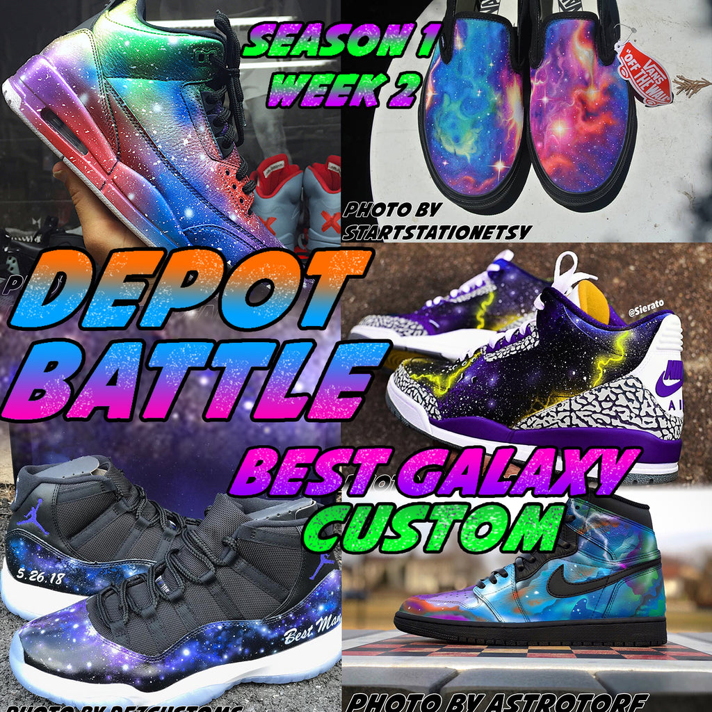 galaxy custom shoes