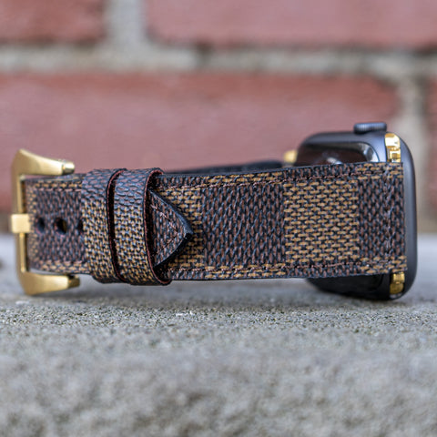 Louis Vuitton Damier Ebene Apple Watch Band | CustomizerDepot