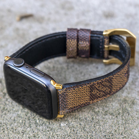 Louis Vuitton Damier Ebene Apple Watch Band | CustomizerDepot